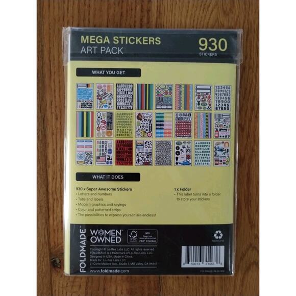Foldmate Super Mega Stickers - 4 New Packs 3600+ Stickers! - Picture 4 of 4